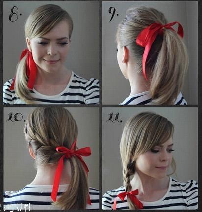 韩国发带怎么带好看 韩国发带的系法图解 韩国发带怎么带好看 韩国发带的系法图解