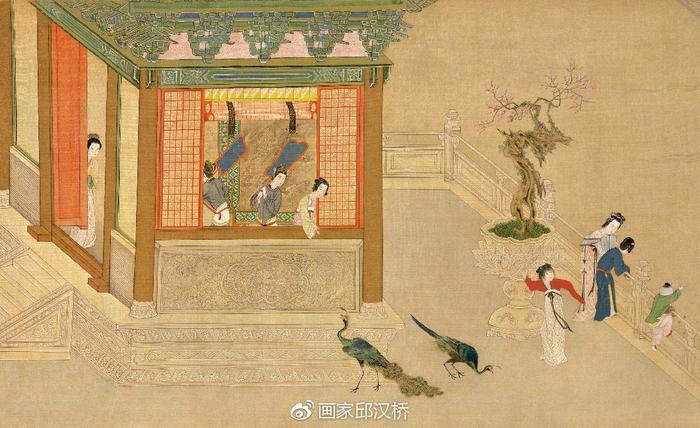 汉桥话画：明代仇英《汉宫春晓图》中国画重彩仕女第一长卷