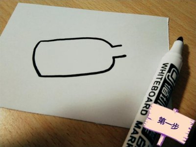 ​小瓶子简笔画：八步画好一只海上漂流瓶