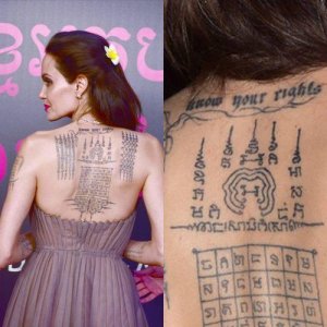 ​深度了解女神身体：安吉丽娜·朱莉全身纹身大揭秘