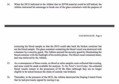 ​官方！孙杨暴力抗检细节公布，亲手撕毁检查表，翻案恐彻底无望