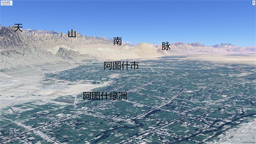 南疆六大主要城市的简易地形图,喀什,库尔勒,和田,阿拉尔等