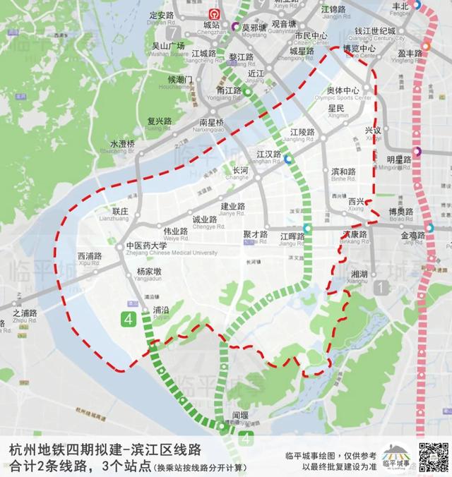 杭州地铁四期及远期规划示意图（杭州地铁四期各区规模曝光）(24)