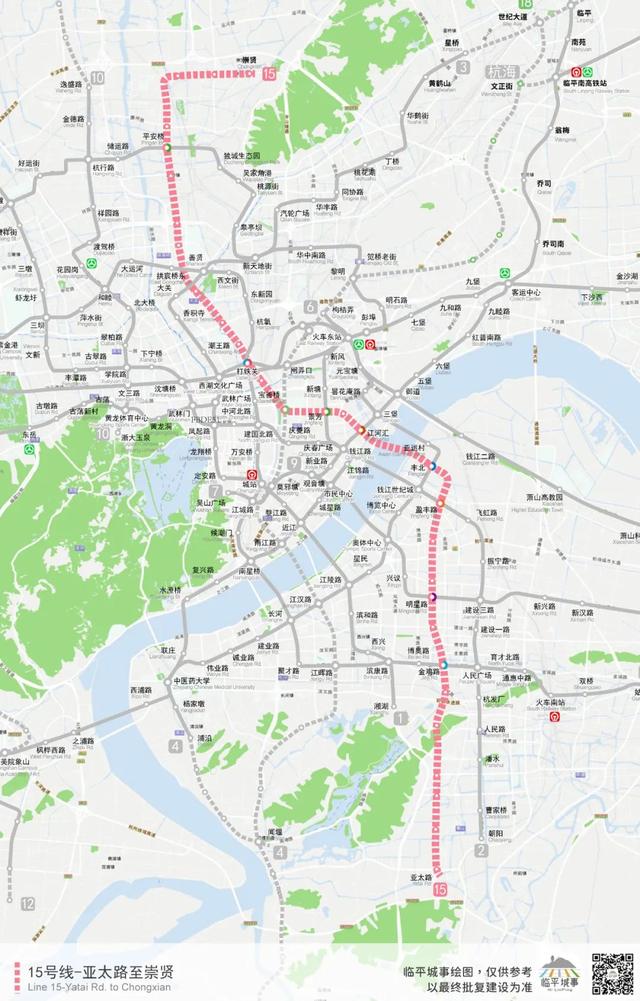 杭州地铁四期及远期规划示意图（杭州地铁四期各区规模曝光）(33)