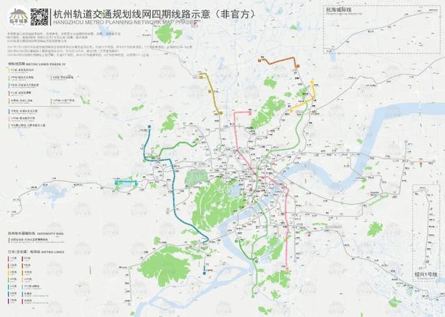 杭州地铁四期及远期规划示意图（杭州地铁四期各区规模曝光）(16)