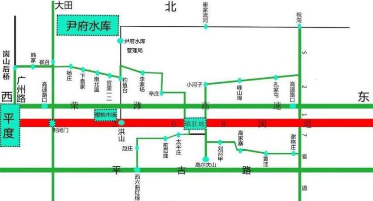 建华大街与308国道交叉口