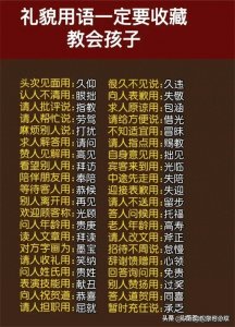 ​40个礼貌用语，你知道几个，太受教了！