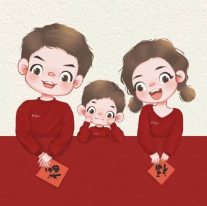 2024超级幸福可爱的新年全家福头像及壁纸，专属于你的小幸福
